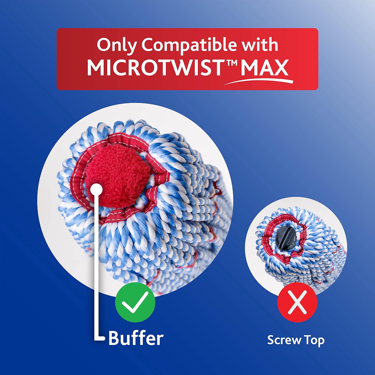 O-Cedar MicroTwist MAX Microfiber Twist Mop with 1 Extra Refill | Features Hands-Free Wringing | Extra Large 18-Inch Mop Head | Safe on All Floor Types,Red - Image 5