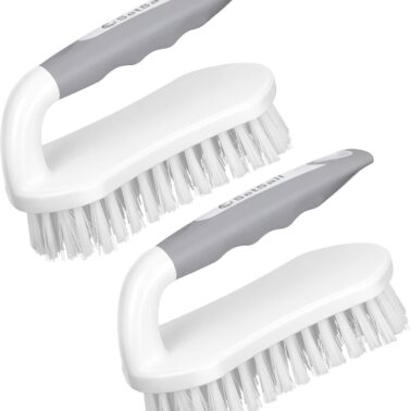 SetSail Scrub Brush, Heavy-Duty Scrub Brushes for Cleaning with Stiff Bristles Cleaning Brush for Shower, Bathroom, Carpet, Kitchen and Bathtub Scrubber - 2 Pack