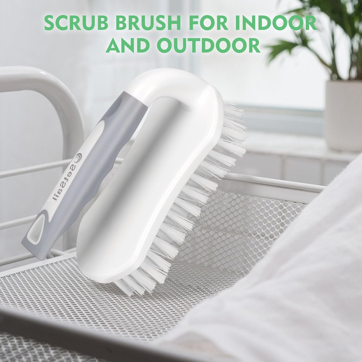 SetSail Scrub Brush, Heavy-Duty Scrub Brushes for Cleaning with Stiff Bristles Cleaning Brush for Shower, Bathroom, Carpet, Kitchen and Bathtub Scrubber - 2 Pack - Image 7